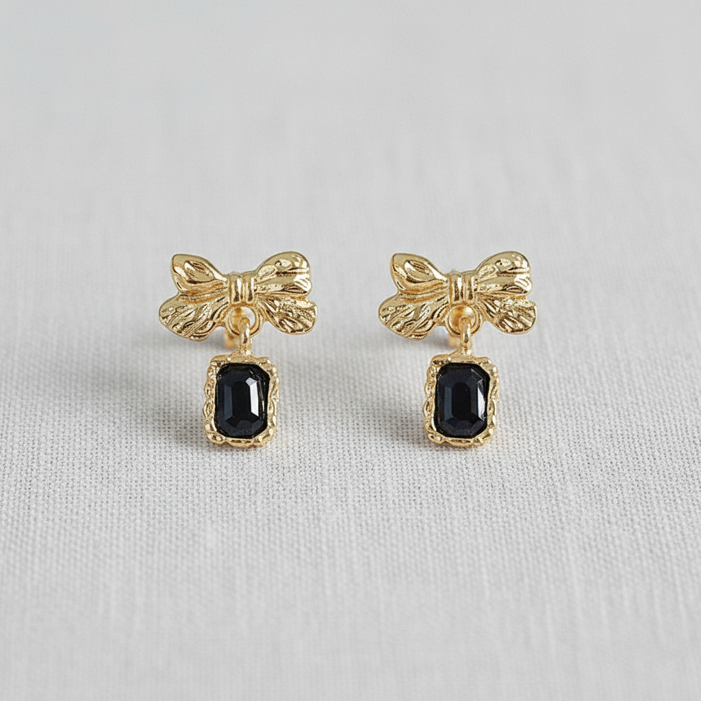 Vintage Bow Stud Earrings