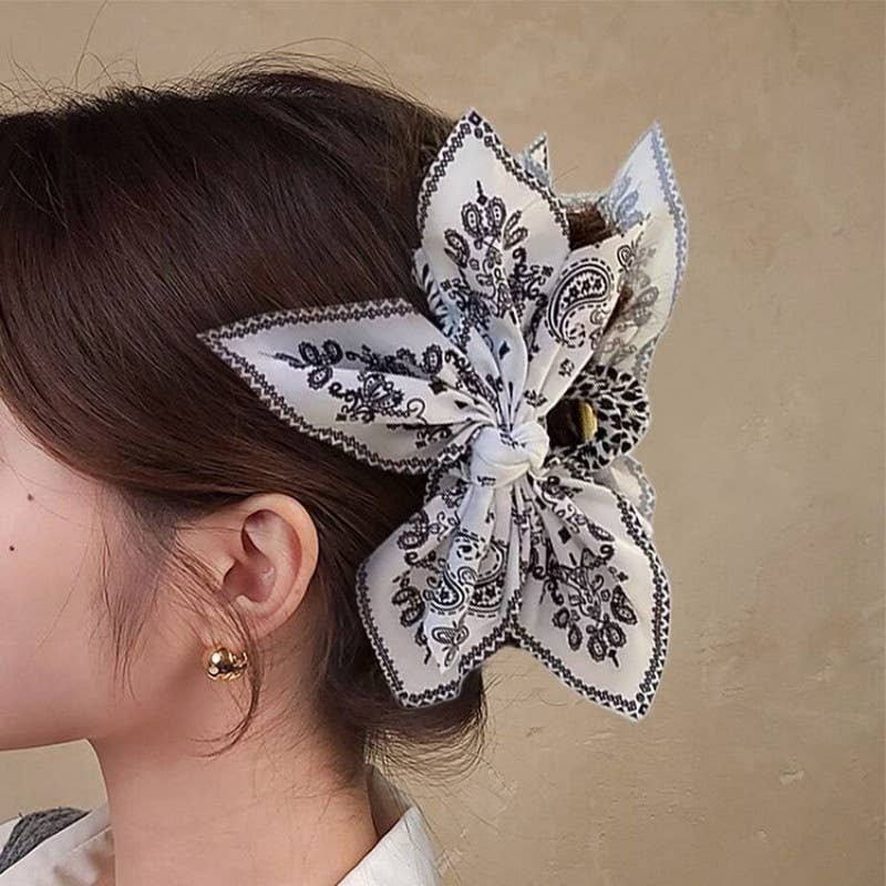 Paisley Boho Vintage Claw Clips