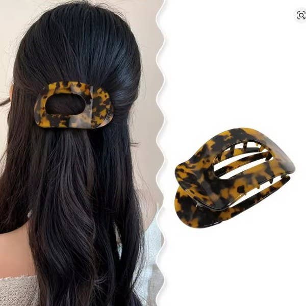 Flat Oval Hair Claw Clip