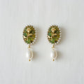 Floral Pearl Dangle Earrings