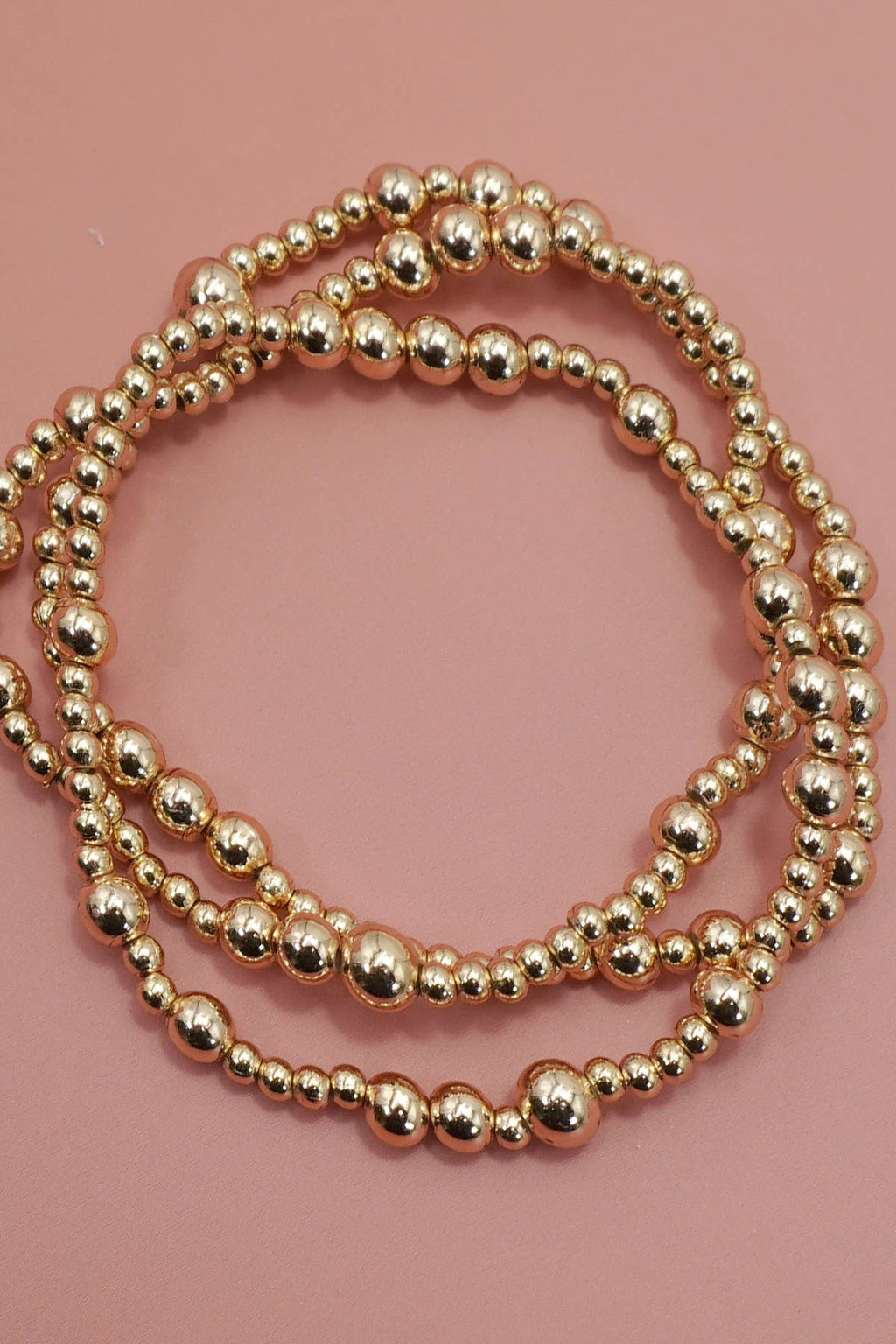 Layered Gold Beaded Bracelet