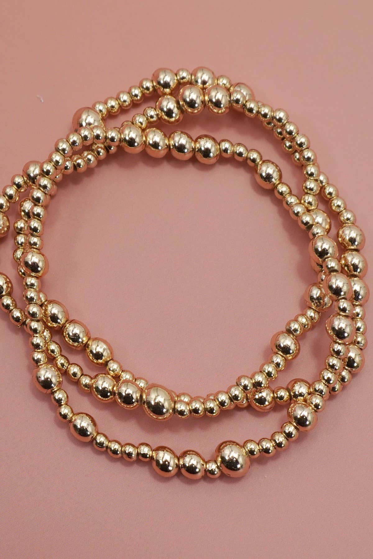 Layered Gold Beaded Bracelet