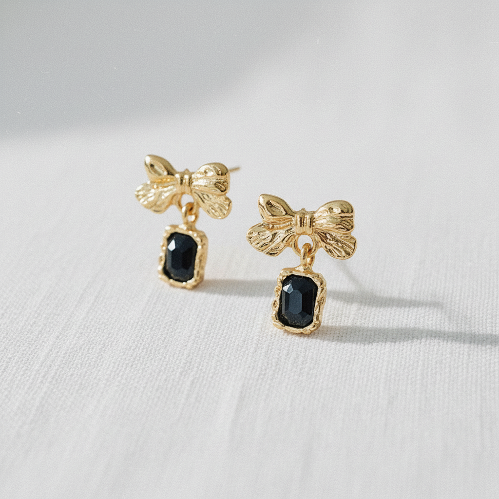 Vintage Bow Stud Earrings
