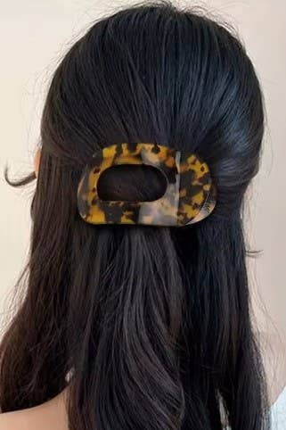 Flat Oval Hair Claw Clip